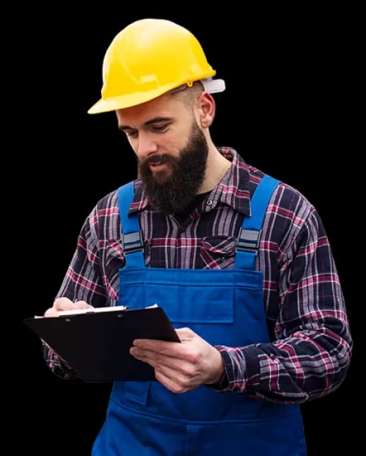 Profesjonalny technik sprawdzający listę zleceń